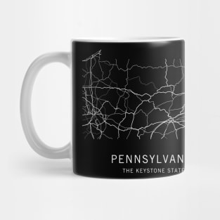 Pennsylvania State Road Map Mug